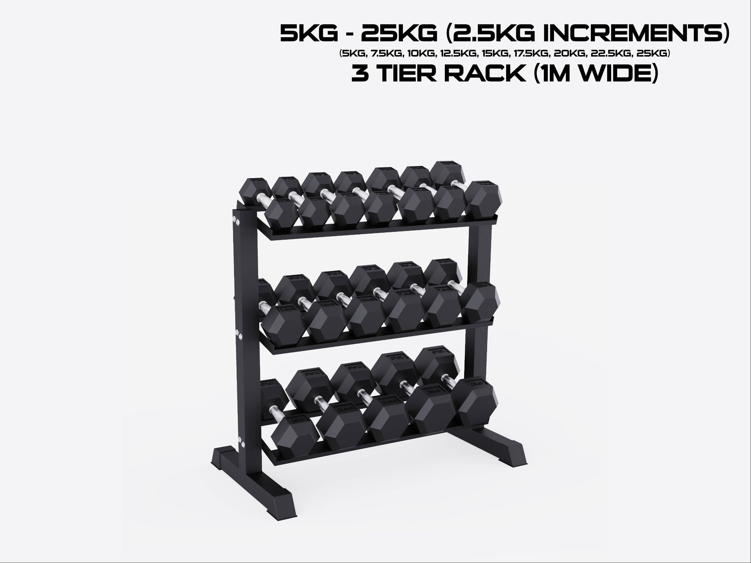 Rival Hex Dumbbell Sets With Optional Storage Rack Rival Strength